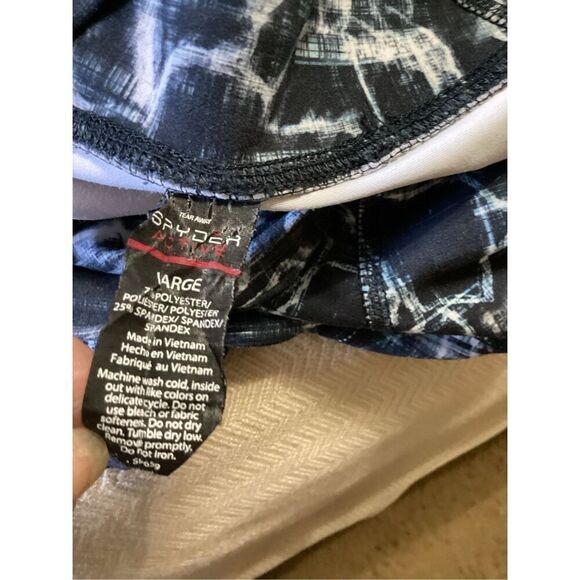 Spyder High - Waisted Printed Leggings Black / White Capris Length L - Picture 5 of 6